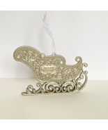2013 Hallmark Keepsake Santa&#39;s Silver Sled Sleigh Rhinestones Ornament - £11.68 GBP