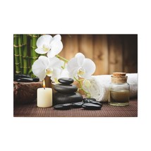 White Orchid and Bamboo Forest Floral Nature Photography Canvas Wall Art for Ho - £72.12 GBP+