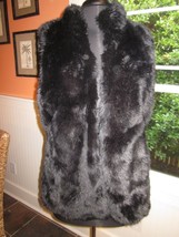 Cwonder C Wonder Black Faux Fur Vest Size Large New With Tags Rare - $49.99