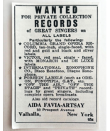 1961 Aida Favia-Artsay Records Advertisement Valhalla New York Wanted F14D - €17,15 EUR