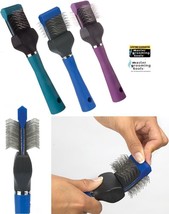 Pro Single Wide Flexible Slicker Flex Brush Hair Coat Mat Breaker Pet Grooming - £11.87 GBP
