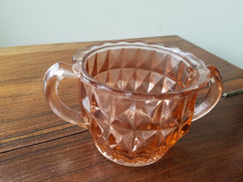RARE Vintage Pink Windsor Depression Glass Sugar Dish Jeannette - £8.50 GBP