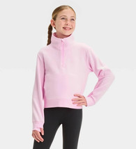 All In Motion Girls 1/2 Zip Fleece Pullover Sweatshirt X-LARGE (14) Pink... - $17.99