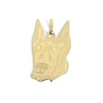 Vintage Etched Dog Necklace Pendant Charm 14K Yellow Gold, 4.32 Grams - £543.67 GBP