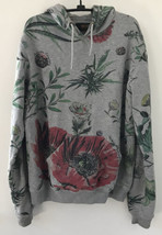 10 Deep Weed Cannabis Marijuana Floral Plant Drawstring Hoodie Sweatshirt S 46&quot; - £93.36 GBP