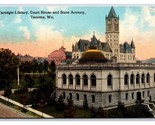 Carnegie Library Court House Armory Tacoma Washington WA UNP DB Postcard R9 - £4.63 GBP