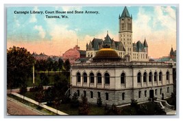 Carnegie Library Court House Armory Tacoma Washington WA UNP DB Postcard R9 - £4.63 GBP