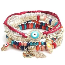 Kundan Luck Friendship Bohemia Gift Girlfriend remote Bracelet Kada Jewelry Sm - £9.76 GBP