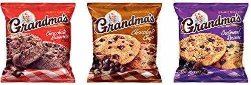 Primary image for Grandma's Cookies Variety 2.5 Oz Packages Bundle of 15 Pack Includes : 5 x Choco