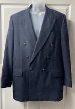 Oscar De La Renta Mens Sport Coat 42L Wool 3 Button Jacket Blazer Lined ... - £31.69 GBP