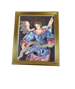 Vintage Print Of Angel With Banner Says Glory To God In The Highest Luke... - $32.71