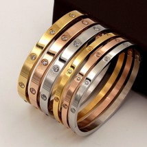 Beautiful Lovers Bracelets Woman Bracelets Stainless Steel Bangles and Bangles C - £10.26 GBP