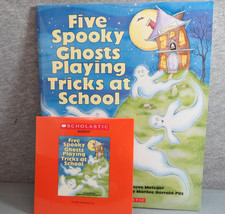 Five Spooky Ghosts Playing Tricks at School w/ Audio CD Scholastic School Ed. - $10.93