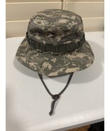 US Military Bucket Hat Cap Mens Size 7 3/8 Digi Camo Drawstring Outdoors - $222.71 MXN