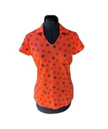 Nike Golf Tour Performance Dri-Fit Polo Shirt Orange Polka Dot Short-Sle... - $370.83 MXN