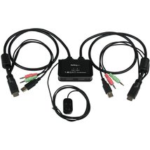 StarTech.com 2 Port USB HDMI Cable KVM Switch with Audio and Remote Swit... - £53.45 GBP+