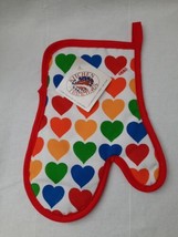 1980&#39;s B&amp;D Vintage Primary Rainbow Hearts Quilted Oven Mitt ~ NWT - £11.12 GBP