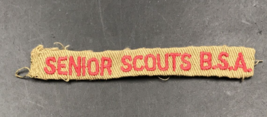 Vintage Boy Scouts BSA Senior Scouts B.S.A. Strip Patch 4.25&quot; x 0.50&quot; - £18.14 GBP