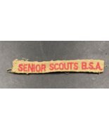 Vintage Boy Scouts BSA Senior Scouts B.S.A. Strip Patch 4.25&quot; x 0.50&quot; - £18.25 GBP