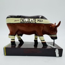 Cow Parade CHOCOHOLIC Chocolate Milk Cow Resin Painted Figurine Retired - $32.73