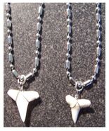 STAINLESS STEEL 18&quot; BALL CHAIN NECKLACE W SHARKS TOOTH PENDANT necklaces... - €5,70 EUR