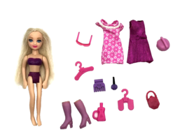 Polly Pocket Doll With Clothing, Shoes &amp; Accessories Blonde Rooted Hair ... - $11.95