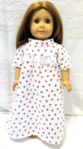 Summer NIGHTGOWN White with Cherry Print ~ Clothes for 18&quot; Doll &amp; 15&quot; Bitty Baby - $8.90