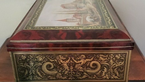 Vintage Lambertz Tin ~ 14.5" x 10" x 4.5" ~ Made in Germany ~ Metal/Tin Box  Item image 4