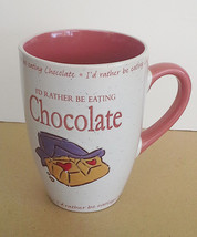 History &amp; Heraldry Fine Porcelain Coffee  Mug &quot;I&#39;d Rather Eating Chocolate&quot; - £8.27 GBP