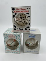 3 Vtg Disney Christmas Ornaments 1992 &amp; 1993 Little Mermaid 101 Dalmatia... - $23.38