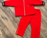 Vtg Toddler Tracksuit Red 2T Raggedy Ann Jacket Pants 80s Read - $16.44