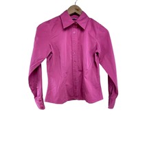Talbots Pink Button Up Long Sleeve Shirt Petite Small - £14.18 GBP