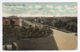 West Main Street Enid Oklahoma 1911 postcard - £3.50 GBP