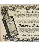 1901 Baker&#39;s Extracts Quack Medicine Victorian Medical Beverage Advertis... - $19.99
