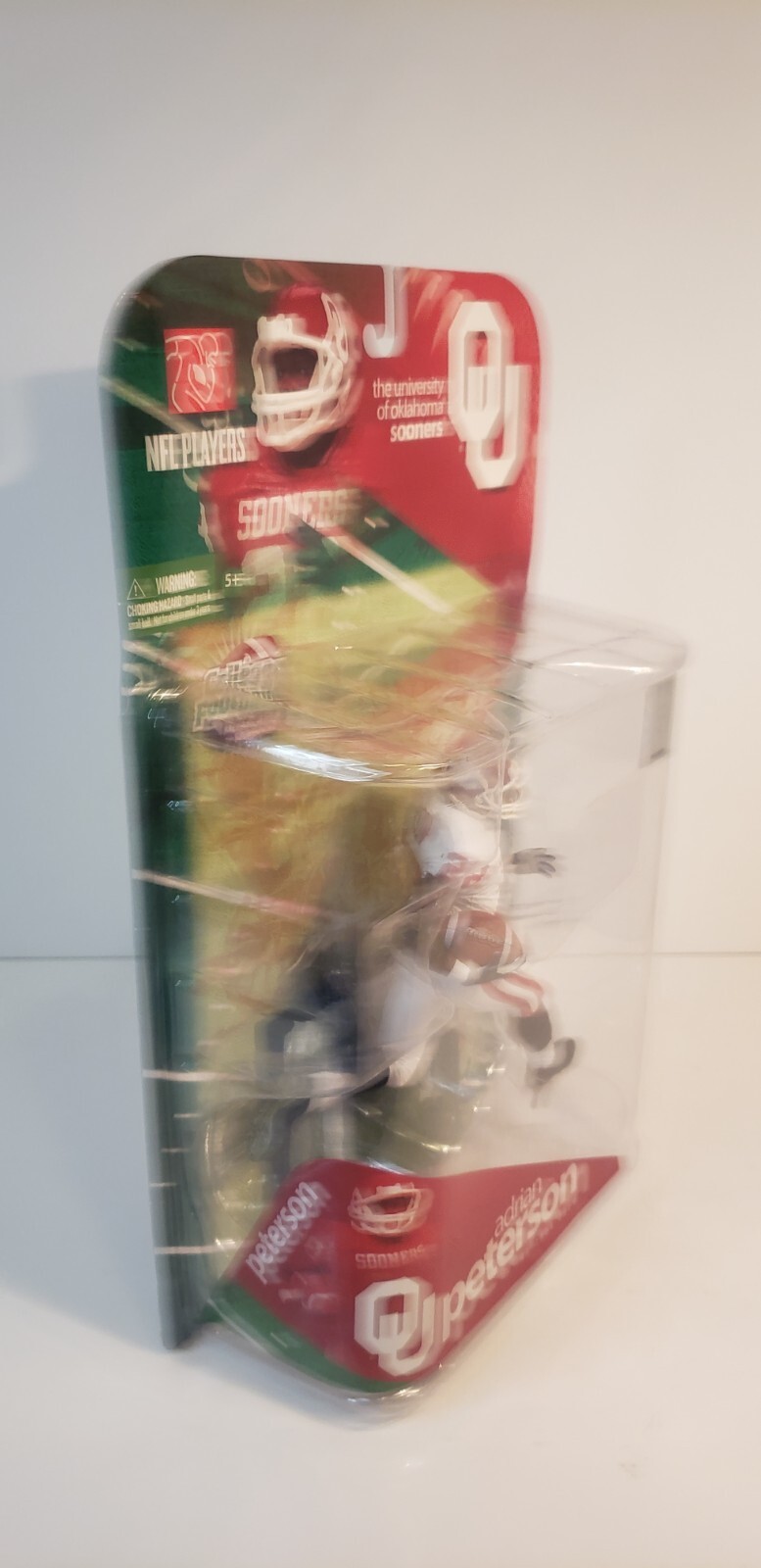 Adrian Peterson McFarlane Oklahoma Sooners Figure White Jersey Chase Variant NEW Item image 3