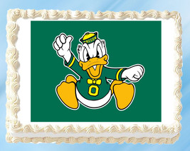 Oregon Ducks Edible Image Topper Cupcake Frosting 1/4 Sheet 8.5 x 11&quot; - $11.75