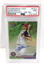 2016 BOWMANS BEST LUCAS GIOLITO RC ROOKIE ON CARD AUTO AUTOGRAPH PSA 9 M... - $66.50