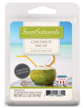 ScentSationals Coconut Vacay Wax Melts Limited Edition Fragrance Cubes Tropical - $9.74
