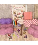 Beginner Knitting Kit  Cozy Scarf DIY, Garter Stitch - $70.00