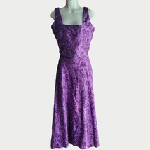 NWOT 2pc Purple Embroidered Soutache Top &amp; Maxi Skirt Set Size 6/M - £81.47 GBP