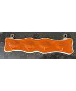 Vintage Belgian Enamelware Orange Tea Towel Rack. Unusual and vibrant!  - €98,75 EUR