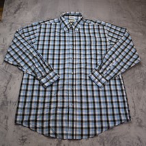 Wrangler Riata Shirt Adult XL Blue Check Plaid Button Up Long Sleeve Casual Mens - £23.67 GBP