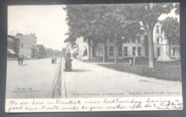 1909 Dunkirk NY Central Avenue Post Office Postcard New York Shinner&#39;s News - £9.54 GBP