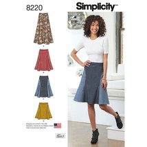 Simplicity Sewing Pattern 8220 Skirt Flared Misses Size 14-22 - $11.69