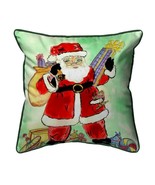Betsy Drake Santa Claus Christmas pillow 18” x 18” indoor outdoor - $778.53 MXN