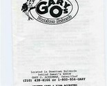 Gary O&#39;s Menu Uptown Cooking in Downtown Bulverde Texas 1997  - $15.84