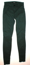 New J Brand Jeans Super Skinny Womens Dark Green Forrest 24 Luxe Sateen Designer - £149.56 GBP