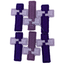 Purple Easter Cross Christmas Ornaments - $30.00