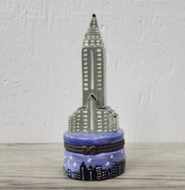 Ceramic Empire State Building w/ NYC Skyline Ceramic Trinket Box - £11.59 GBP