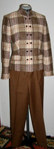 BASLER 3/pc FANTASY PLAID WOOL SUIT w/JACKET+PANTS+BELT-Sz:34-36-EXCELLE... - $282.25 MXN